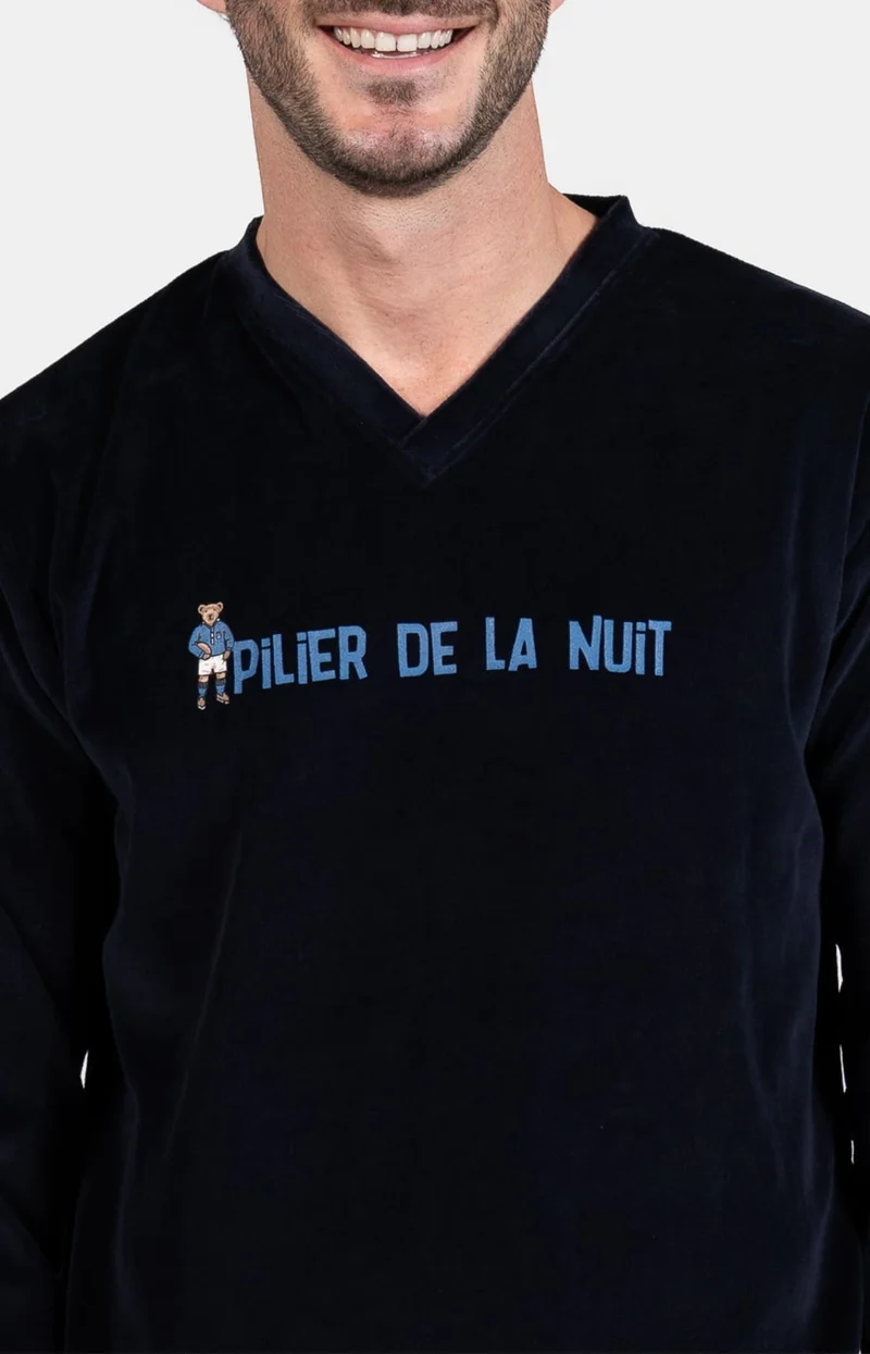 Pyjama en velours - Pilier de la nuit
