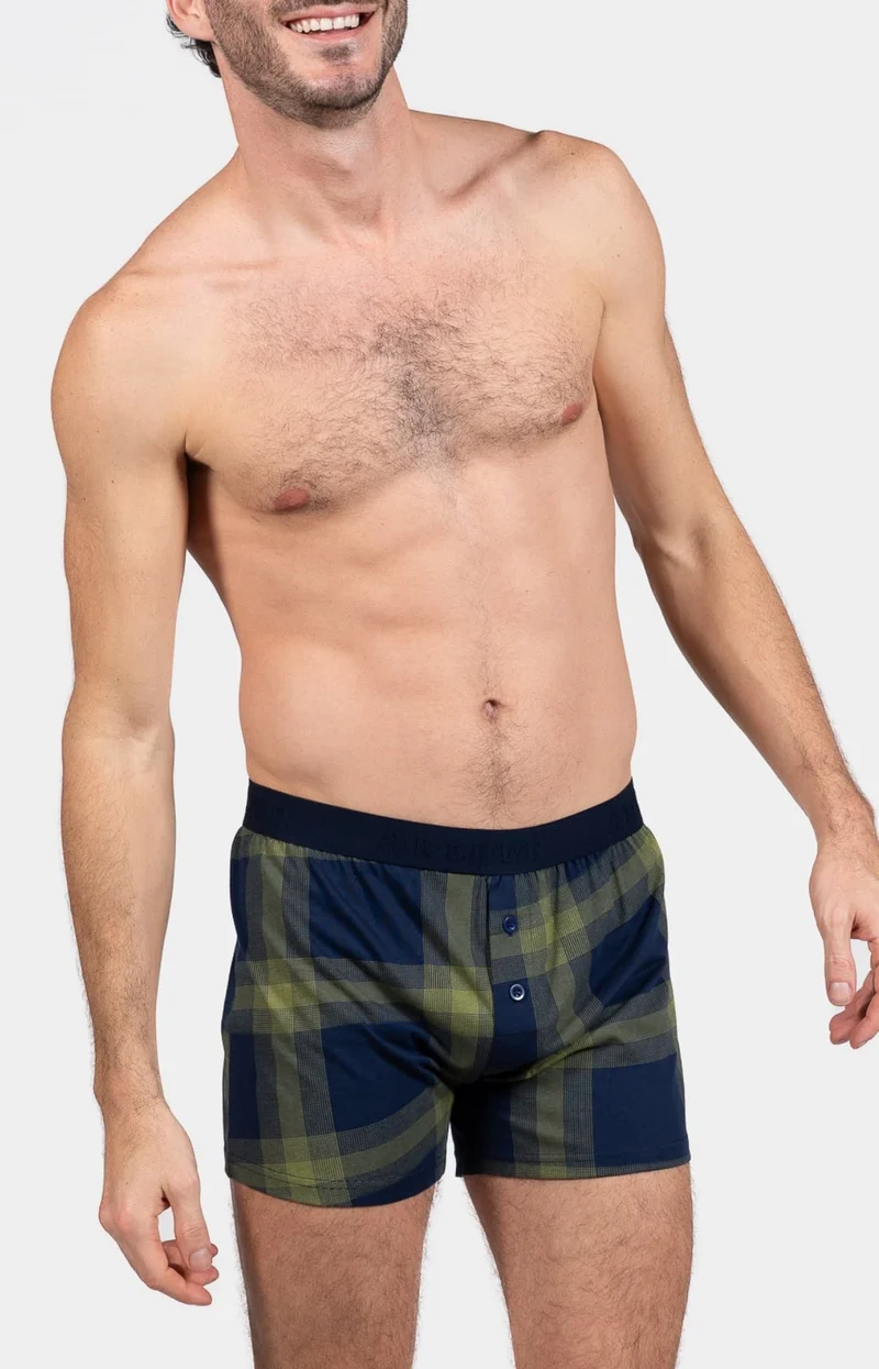 Boxer en jersey de coton - Nuit Marine