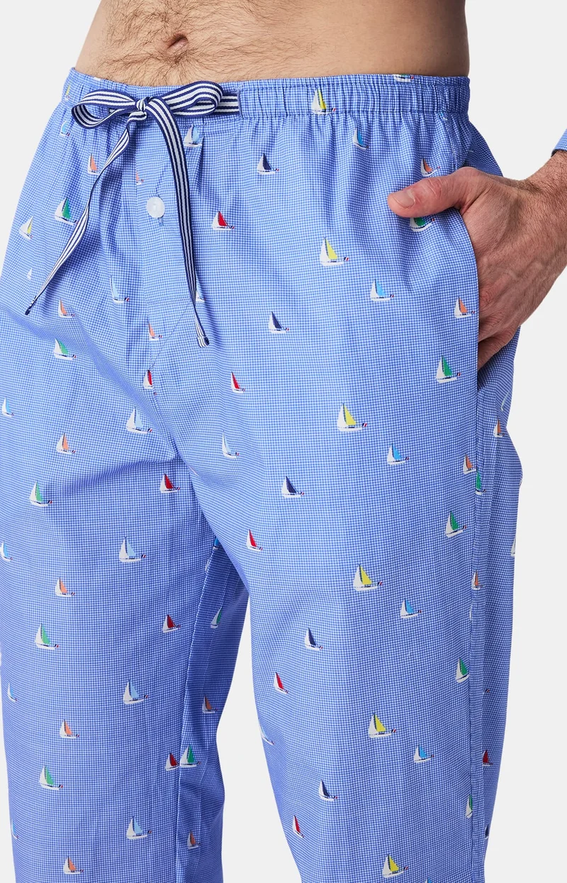 Pyjama boutonné en popeline de coton - Boat