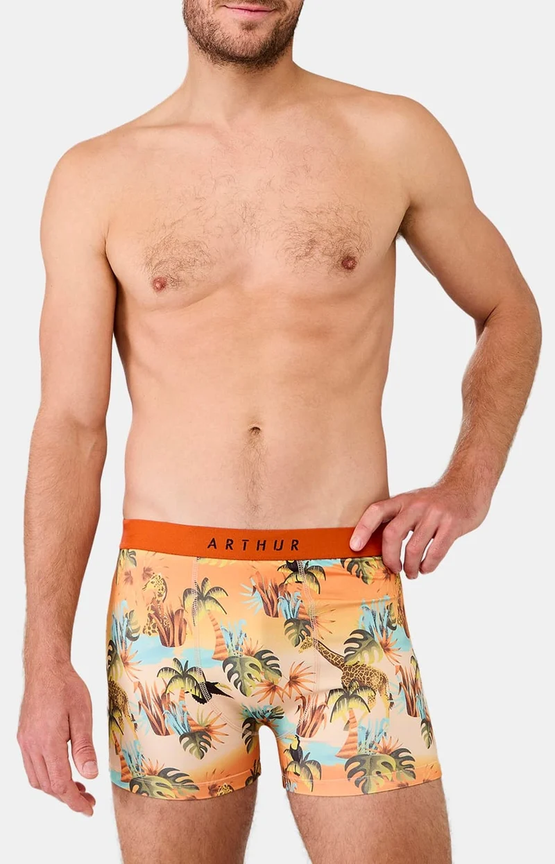 Boxer en maille microfibre - Oasif Orange