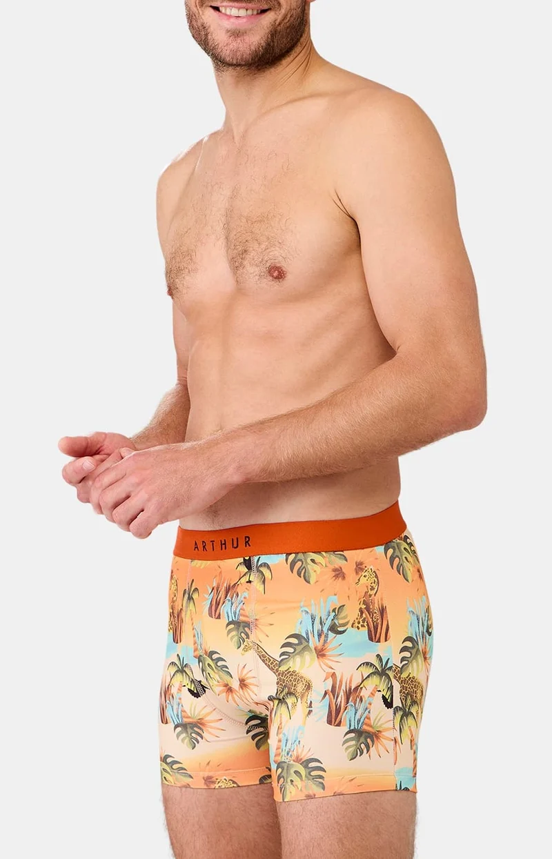 Boxer en maille microfibre - Oasif Orange