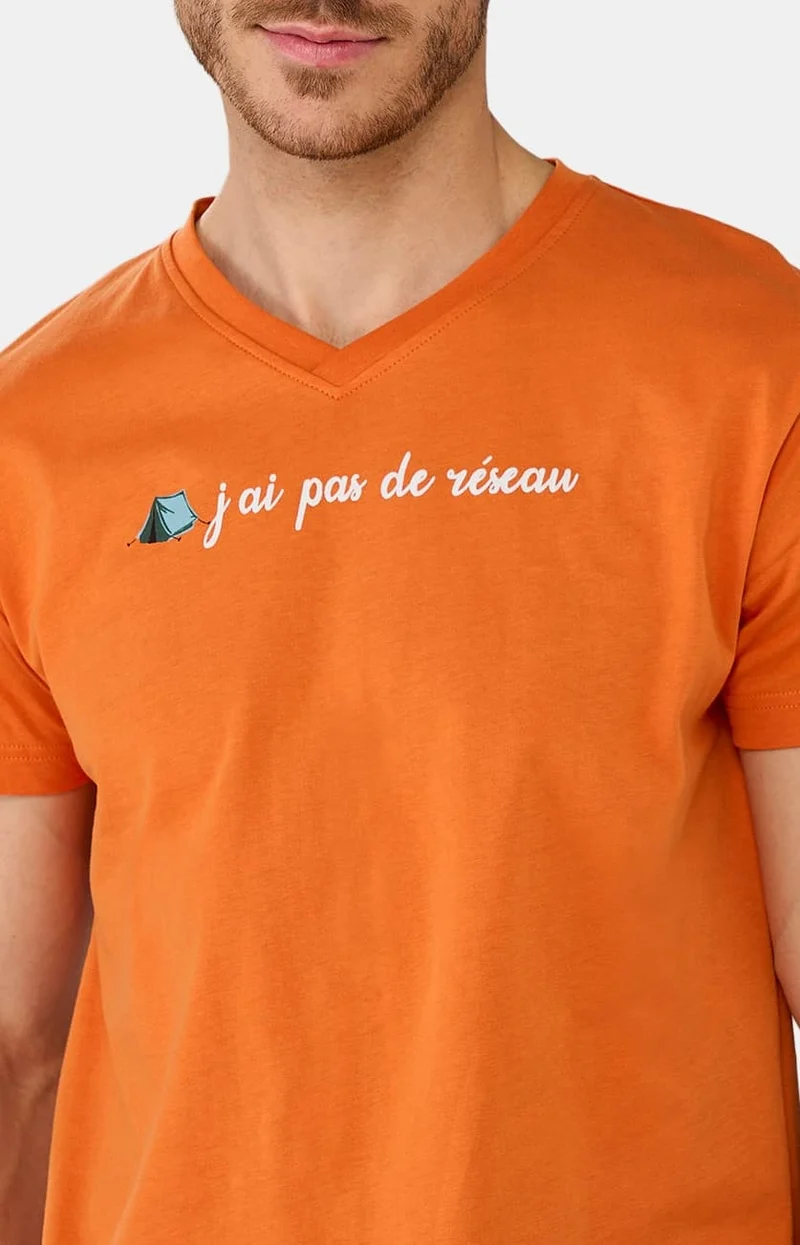 Pyjashort en jersey de coton léger - Camping