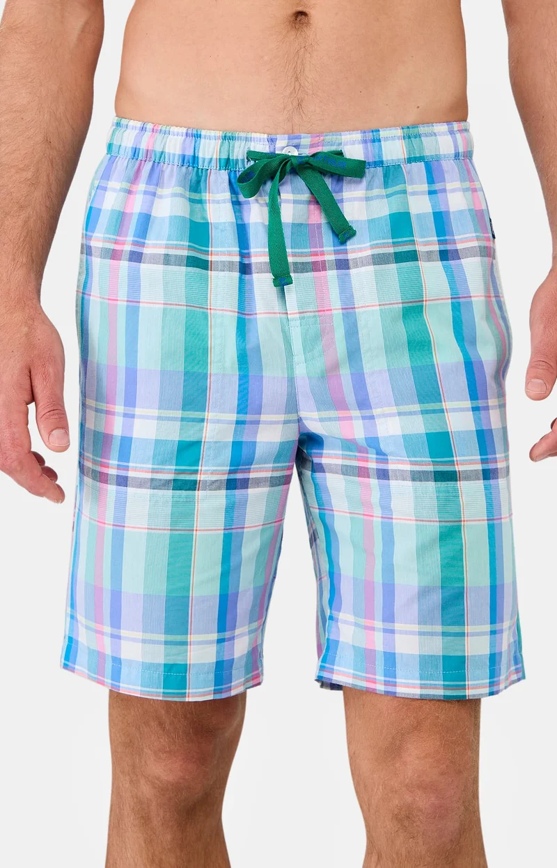 Short en popeline de coton - Carreaux Sète