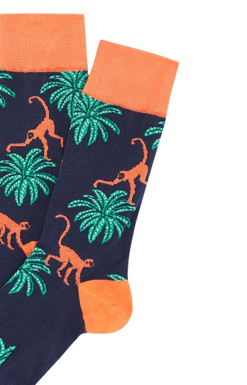 Chaussettes en coton - Singe Marine