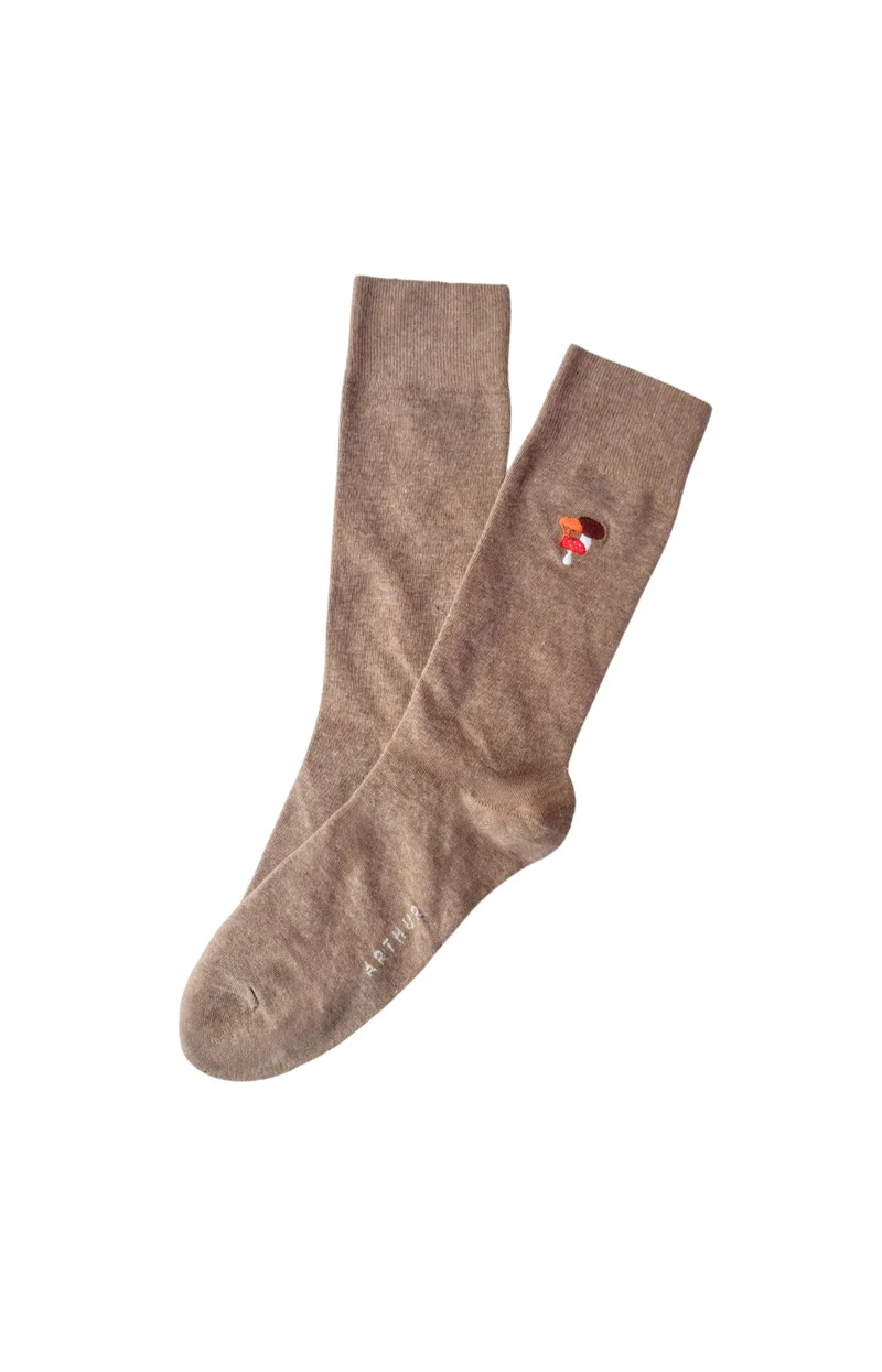 Chaussettes brodées - Mushroom