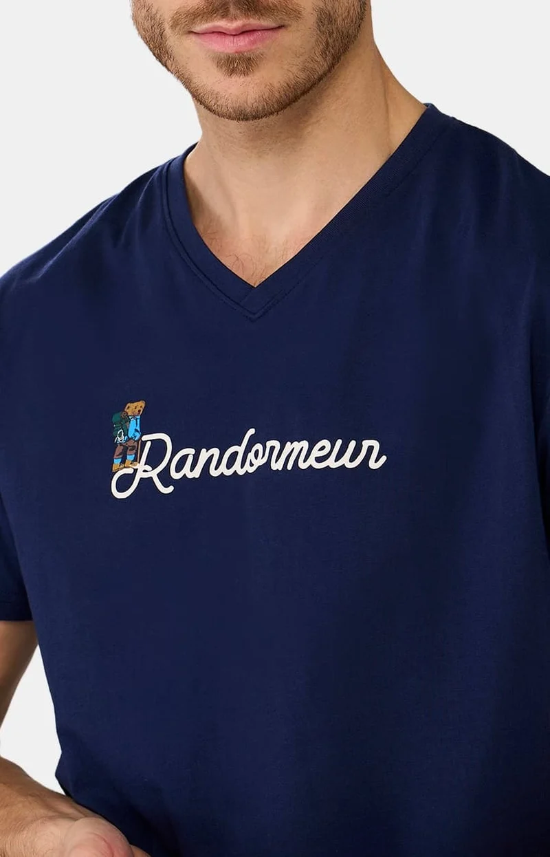 Pyjashort en jersey de coton léger - Randormeur