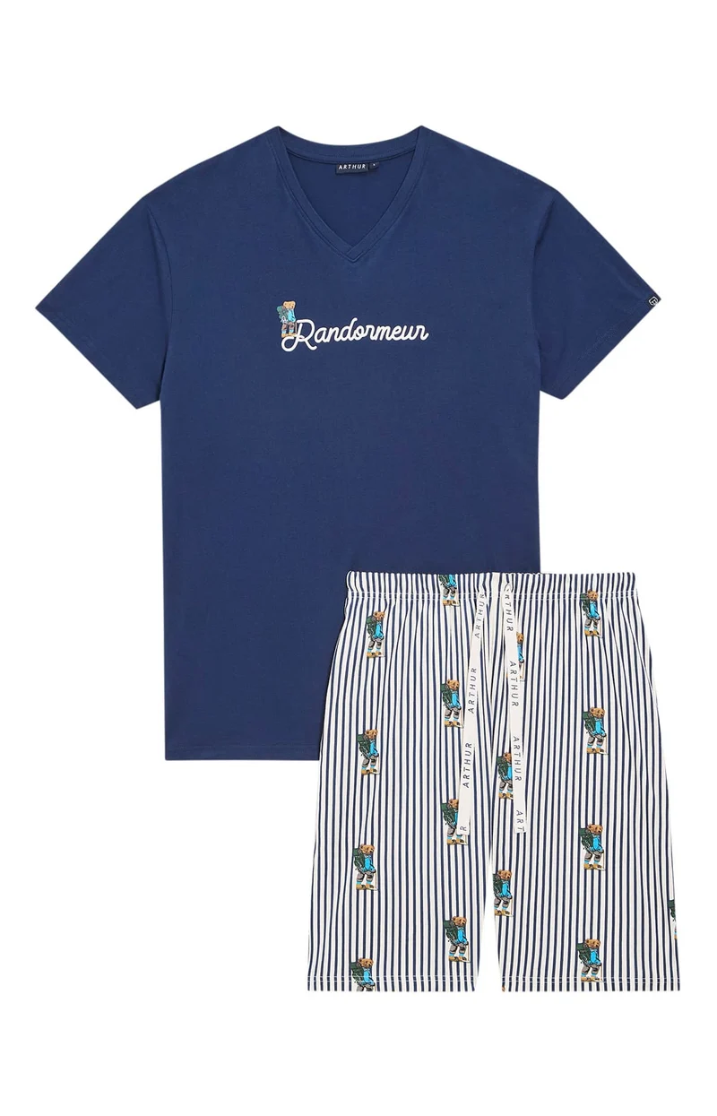 Pyjashort en jersey de coton léger - Randormeur