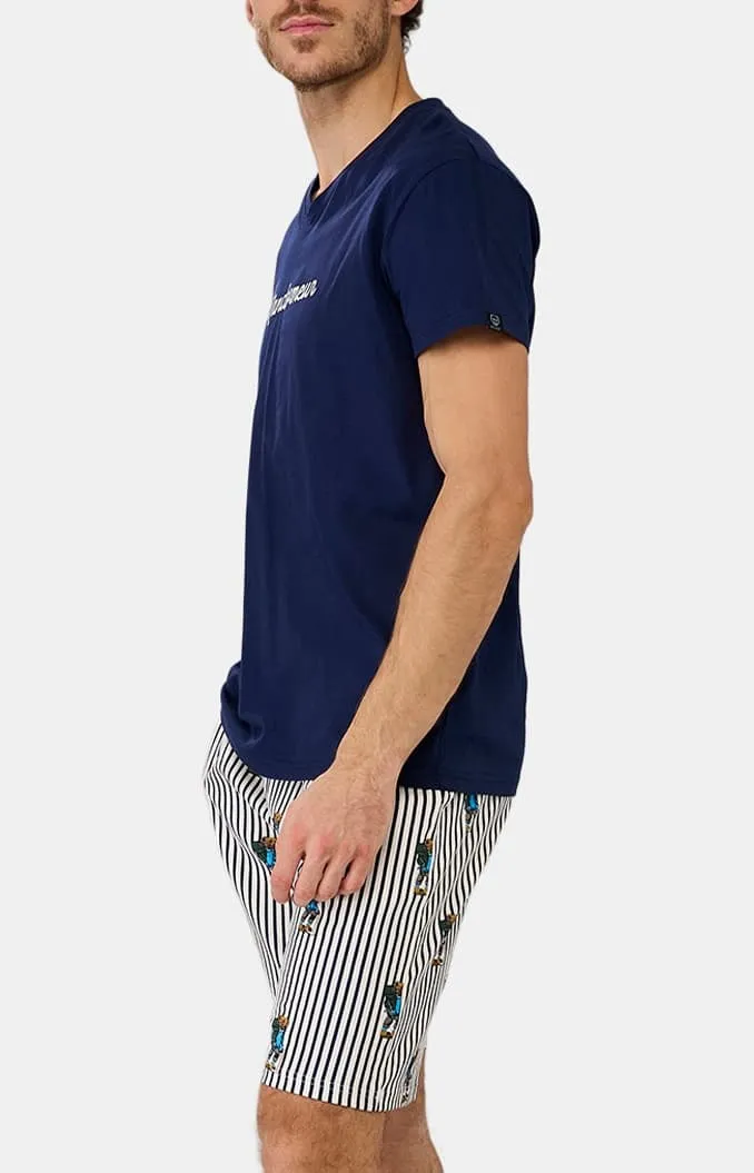 Pyjashort en jersey de coton léger - Randormeur