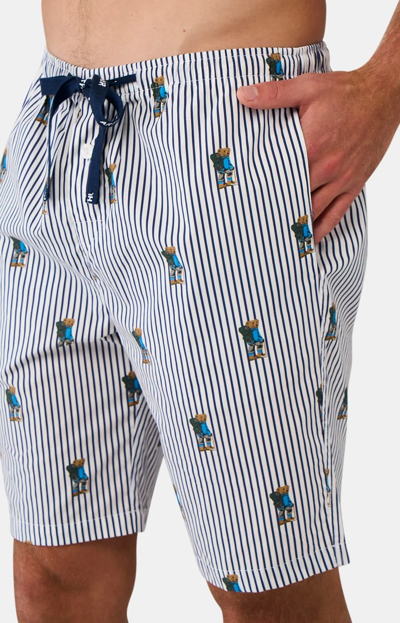 Pyjama court boutonné en popeline de coton - Randormeur