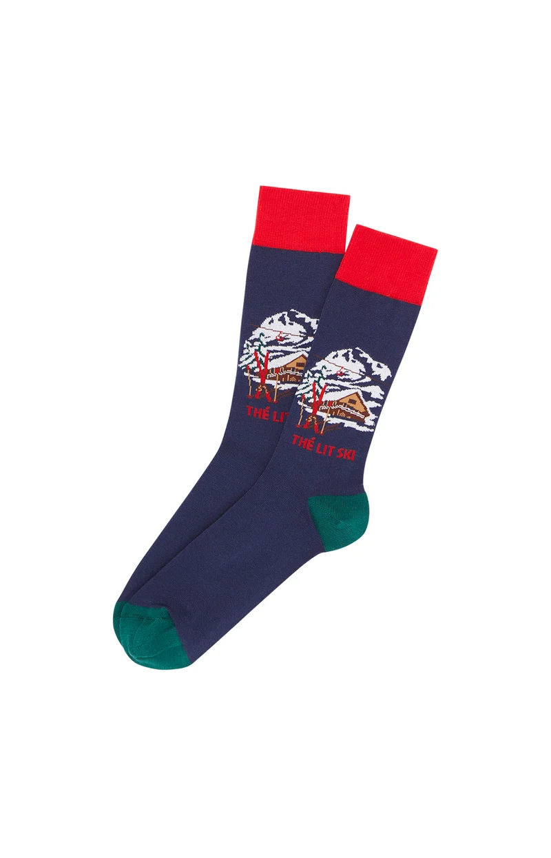 Chaussettes - Thé Lit Ski Marine
