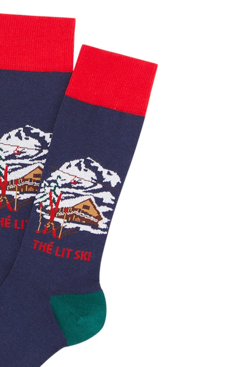 Chaussettes - Thé Lit Ski Marine