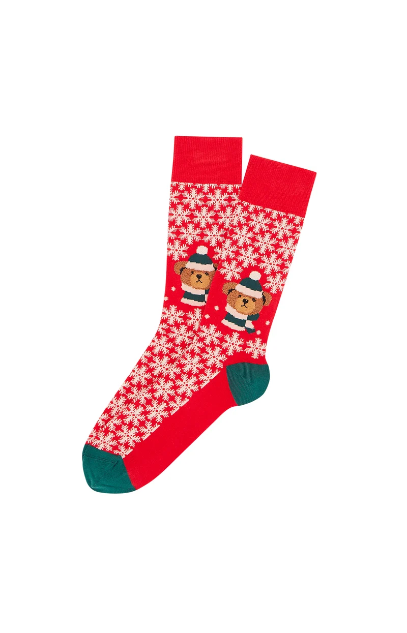 Chaussettes - Teddy Rouge