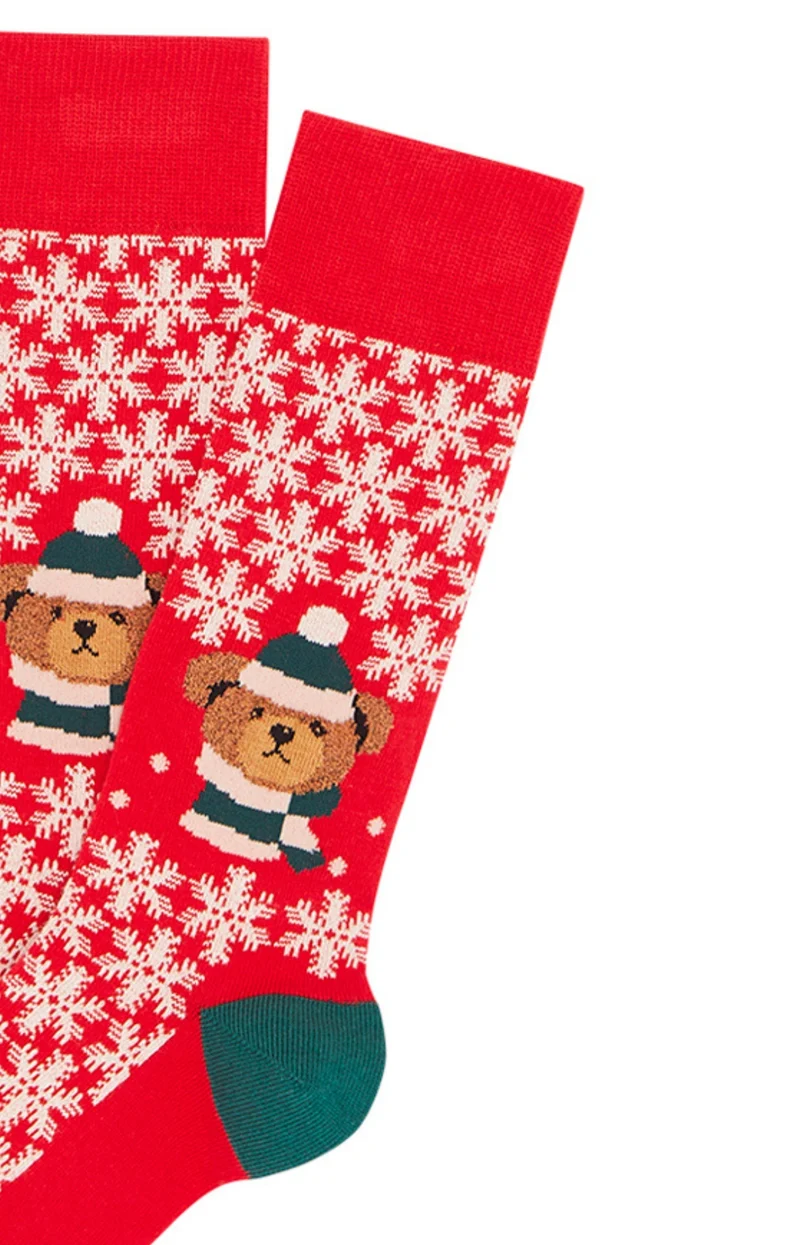 Chaussettes - Teddy Rouge