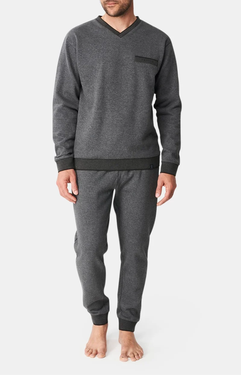 Pyjama en coton molletonné - Molino Gris