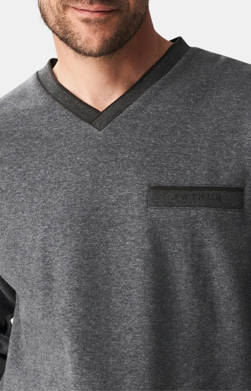 Pyjama en coton molletonné - Molino Gris