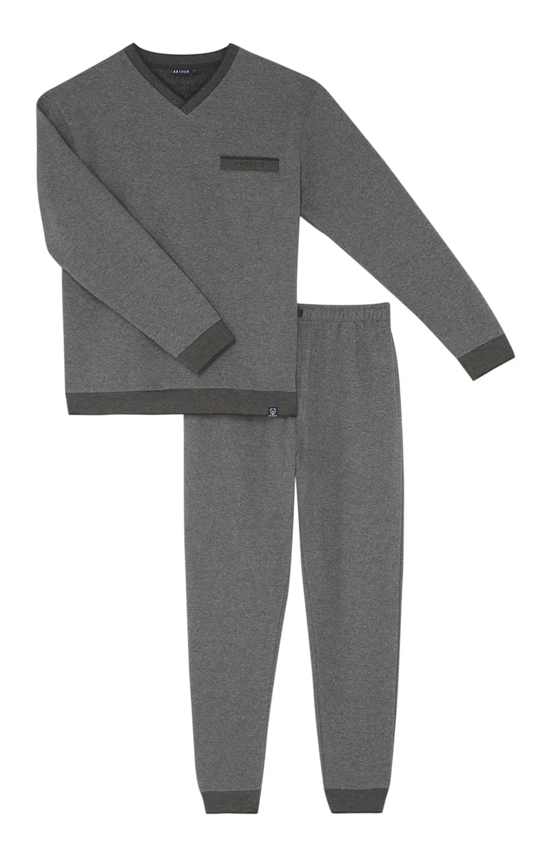 Pyjama en coton molletonné - Molino Gris