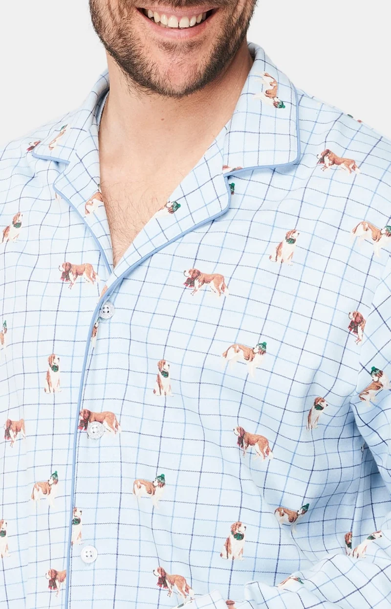 Pyjama boutonné en jersey de coton épais - Wouf