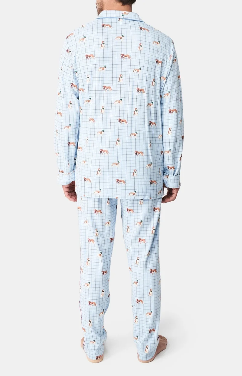 Pyjama boutonné en jersey de coton épais - Wouf