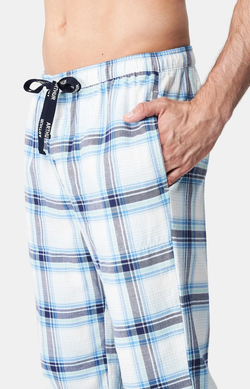 Pantalon en flanelle de coton - Carreaux Yale