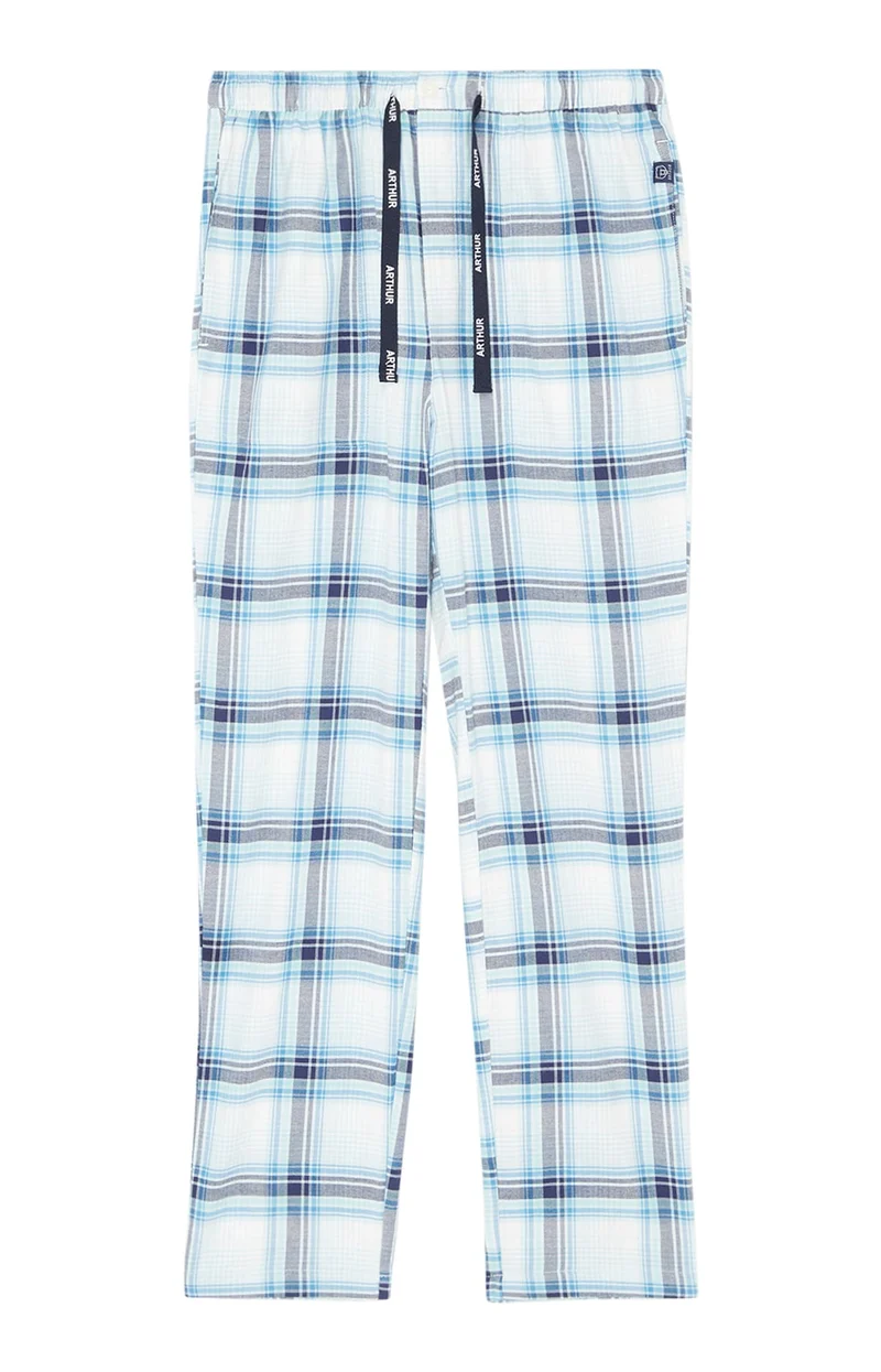 Pantalon en flanelle de coton - Carreaux Yale