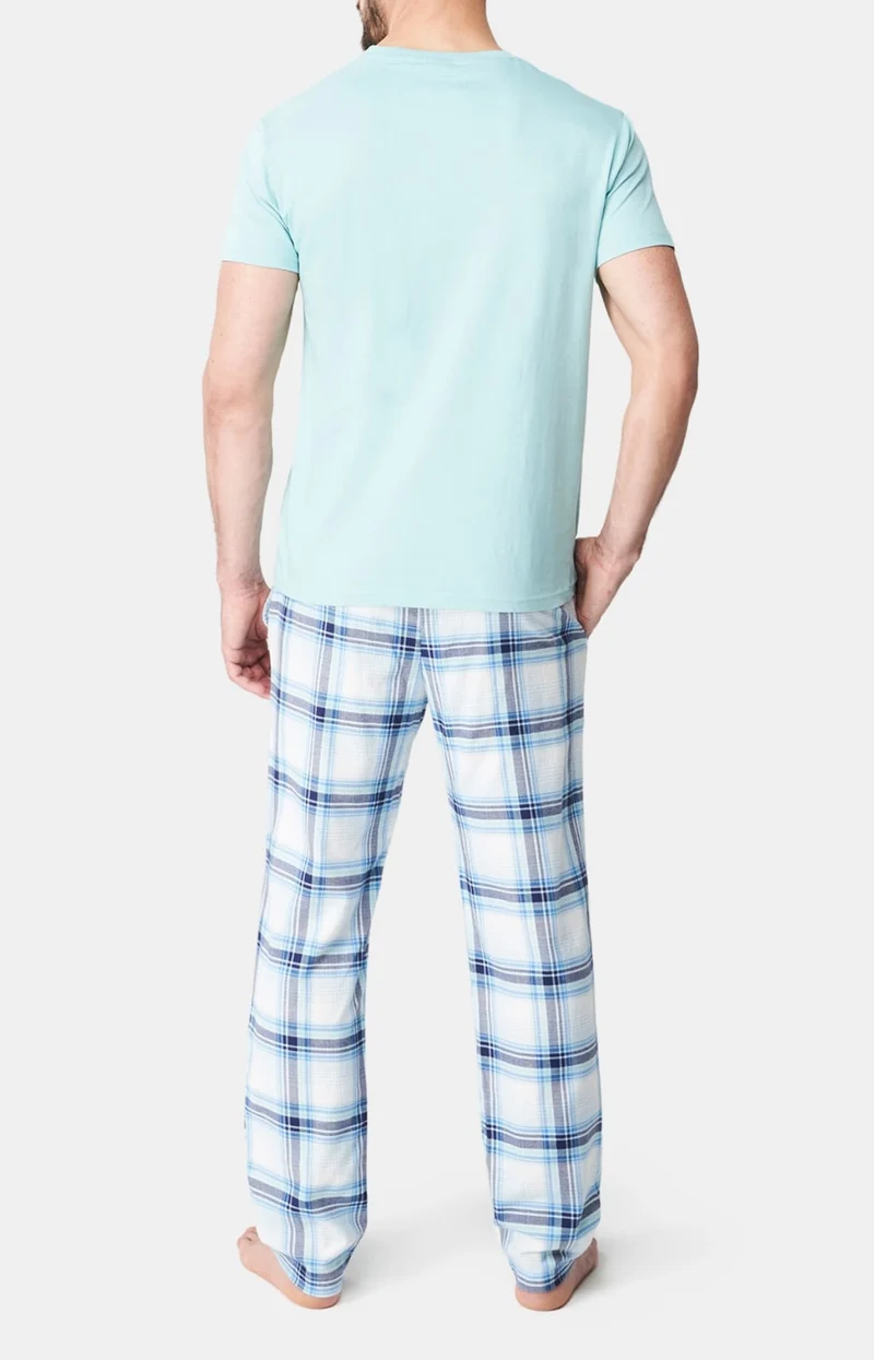 Pantalon en flanelle de coton - Carreaux Yale