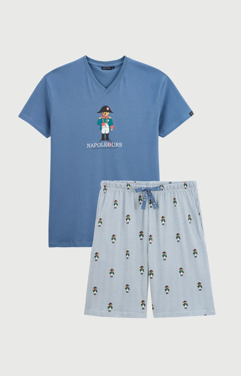 Pyjashort en jersey de coton léger - Napoléours