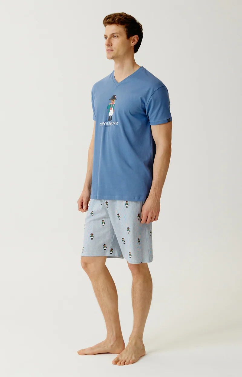 Pyjashort en jersey de coton léger - Napoléours
