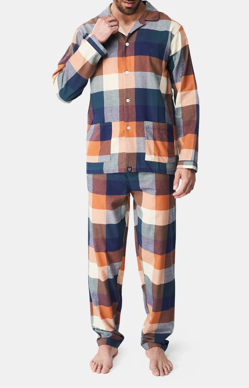 Pyjama boutonné - Carreaux oslo