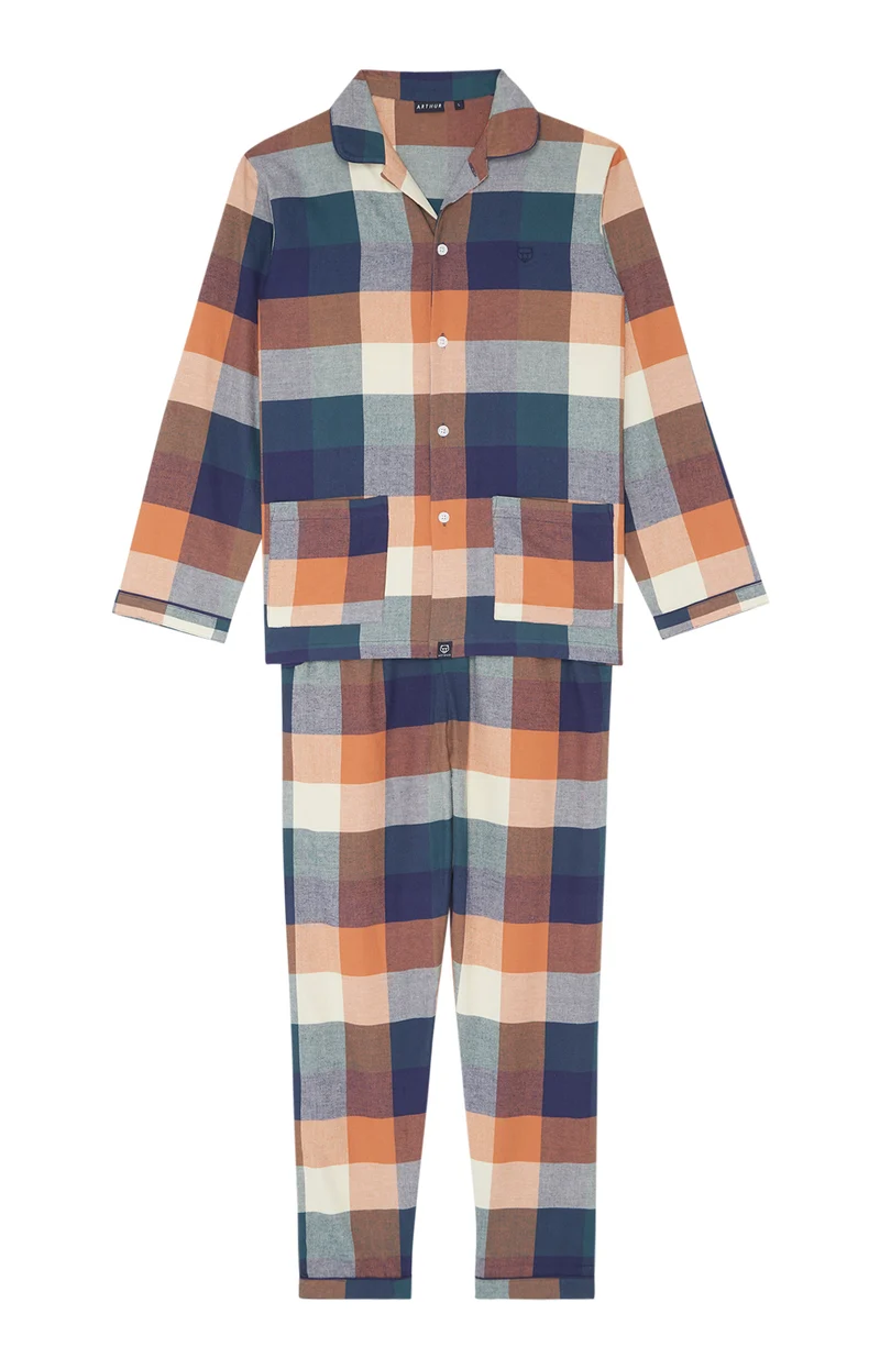 Pyjama boutonné - Carreaux oslo