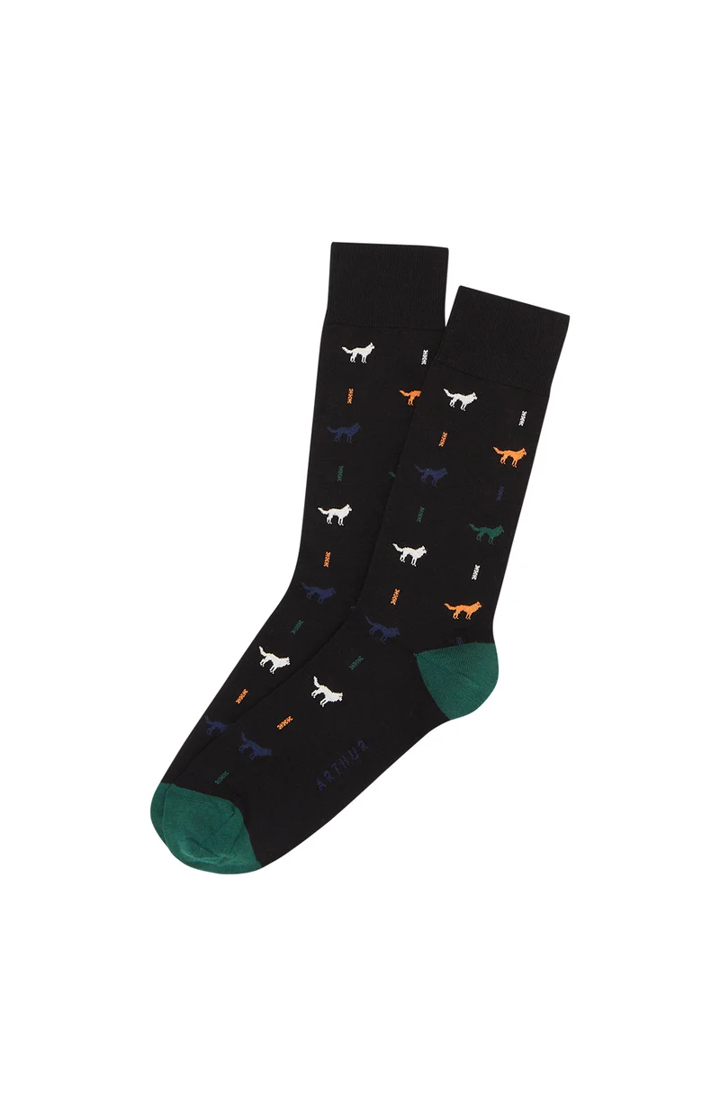 Chaussettes - Jeune loup Noir