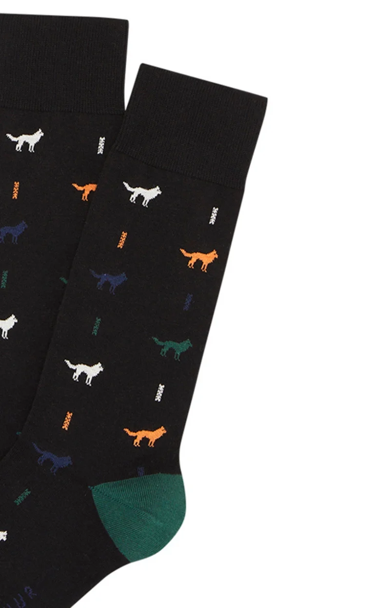 Chaussettes - Jeune loup Noir