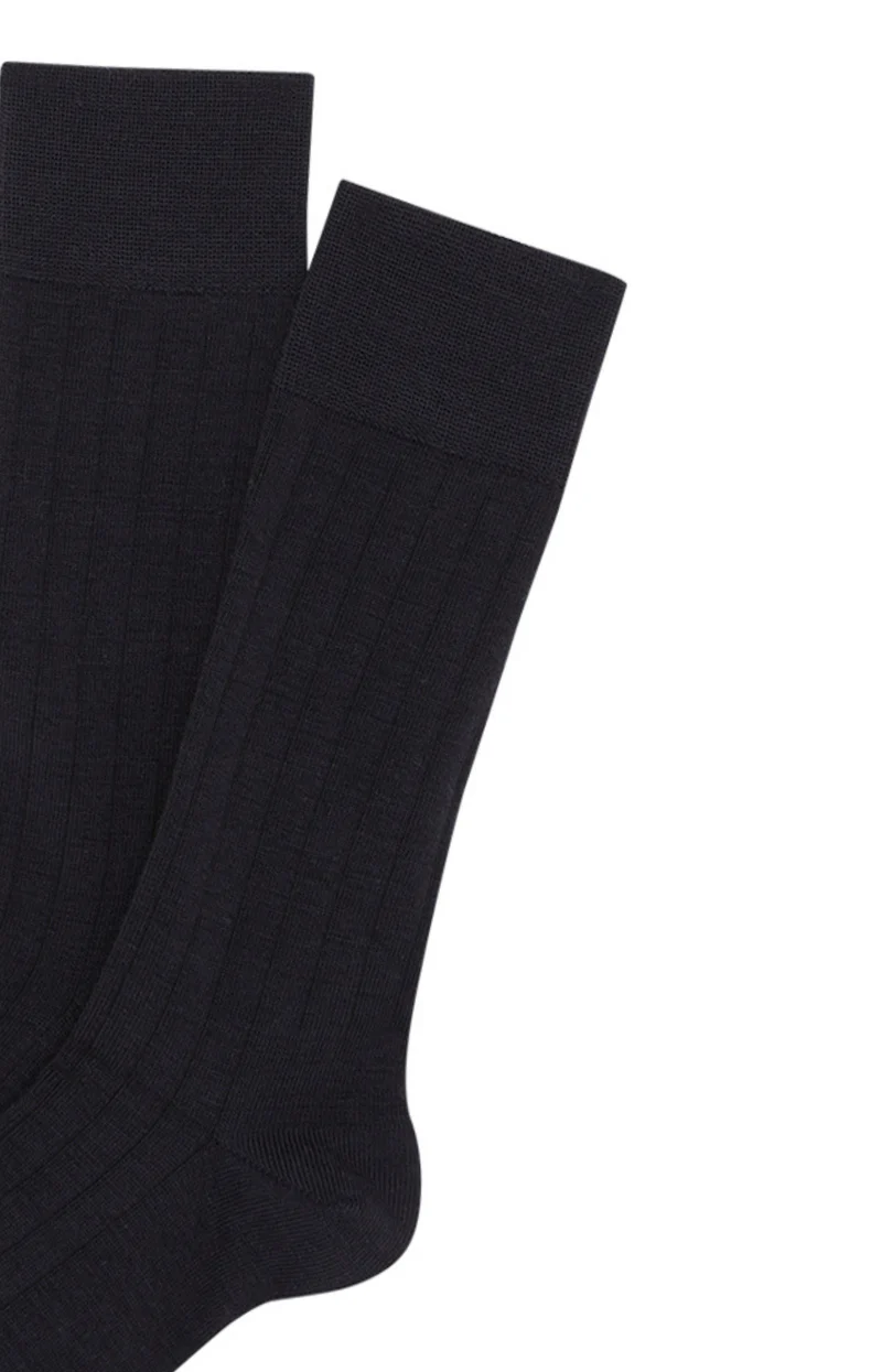 Chaussettes laine et coton - Navy