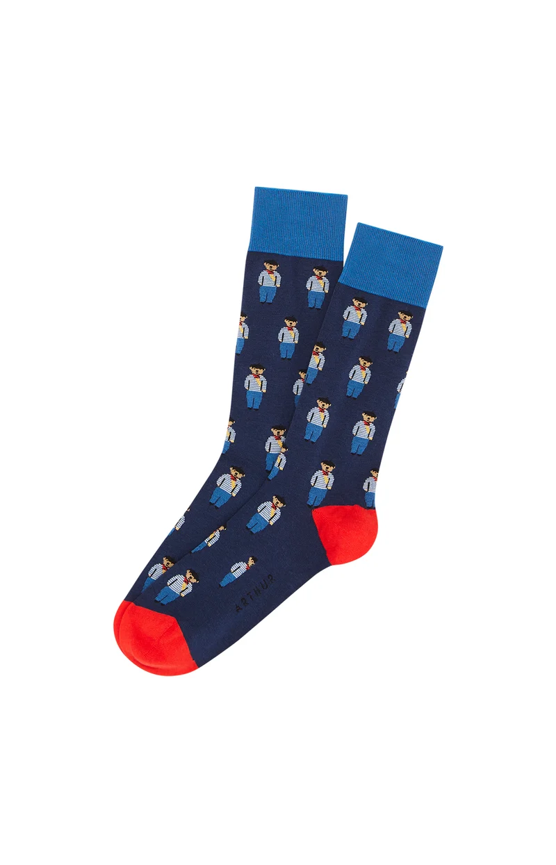 Chaussettes - Teddy in Paris Marine