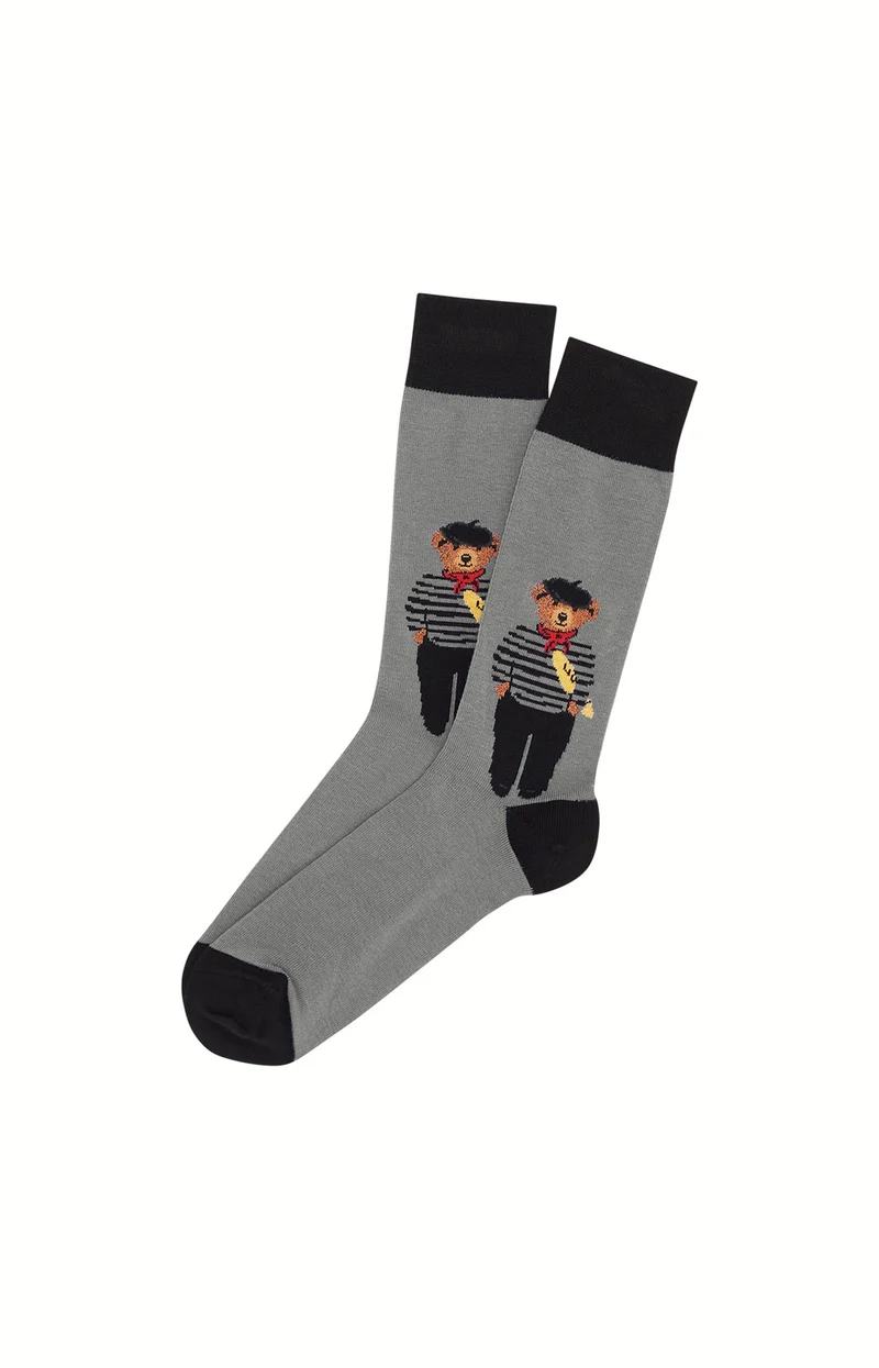 Chaussettes Grises - Teddy in Paris