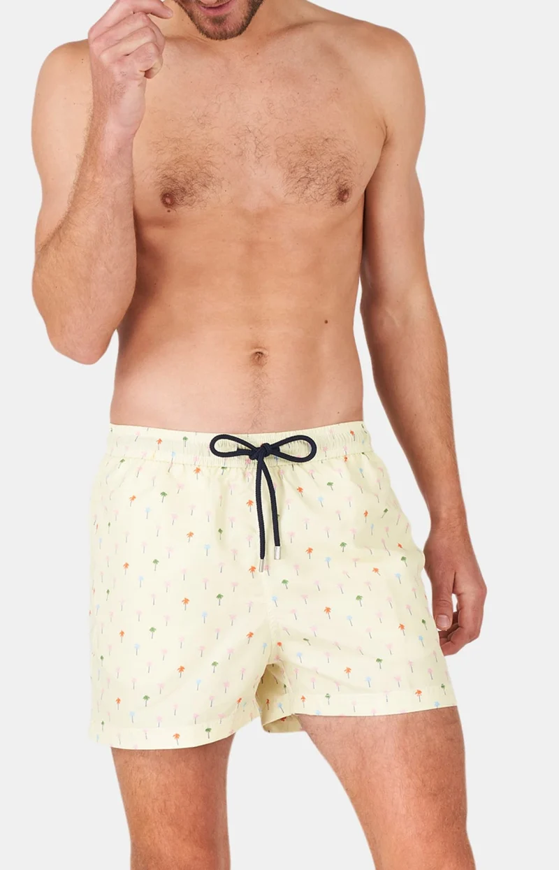 Short de bain - Palmier Jaune