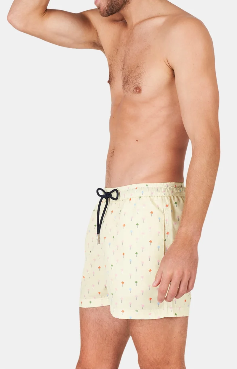 Short de bain - Palmier Jaune
