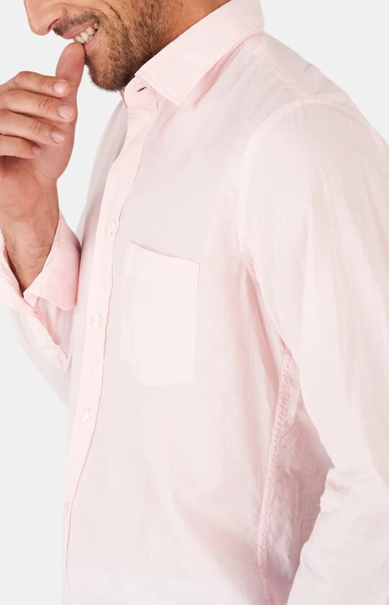 Chemise manches longues - Voile de coton Rose