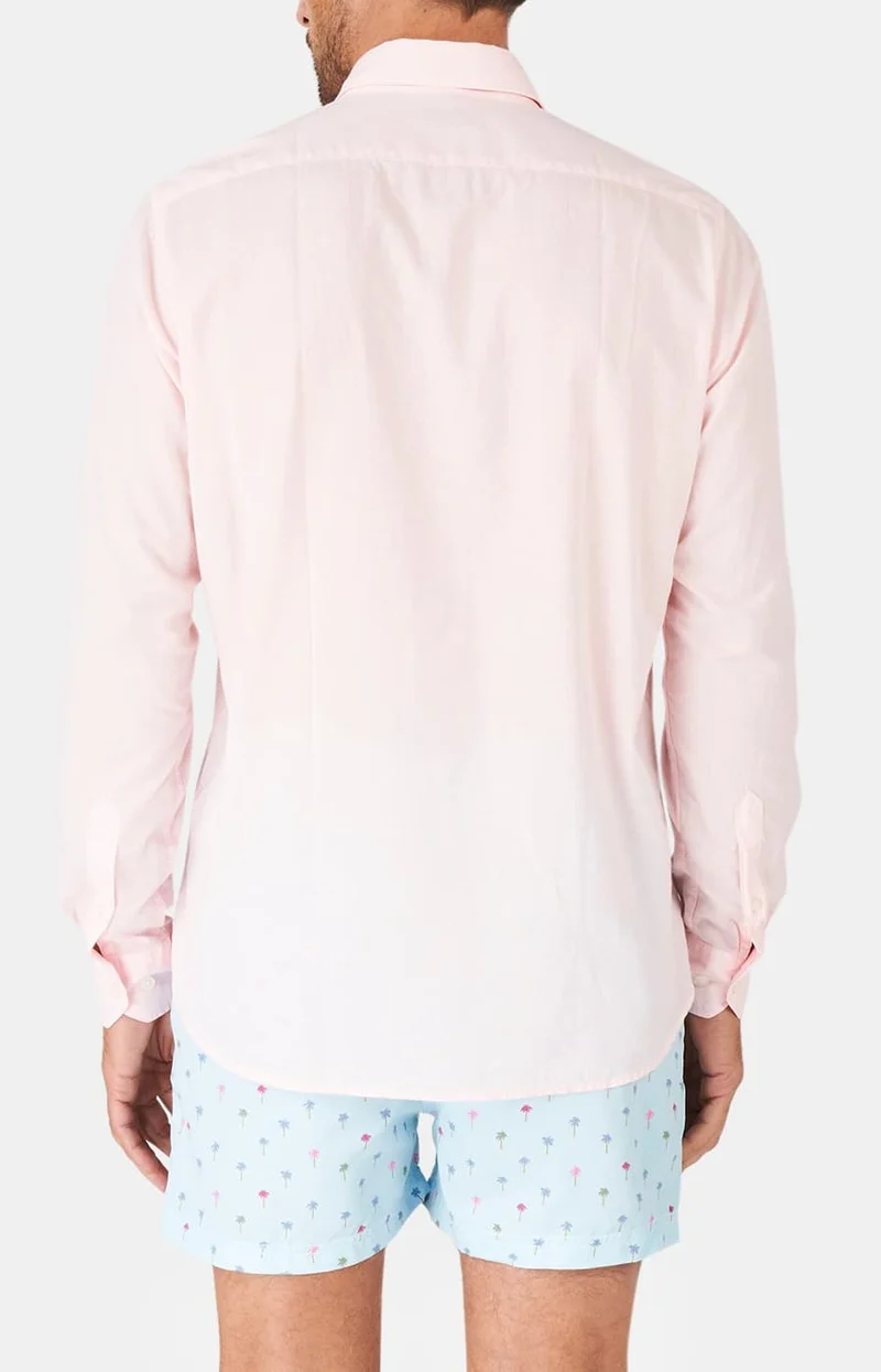 Chemise manches longues - Voile de coton Rose