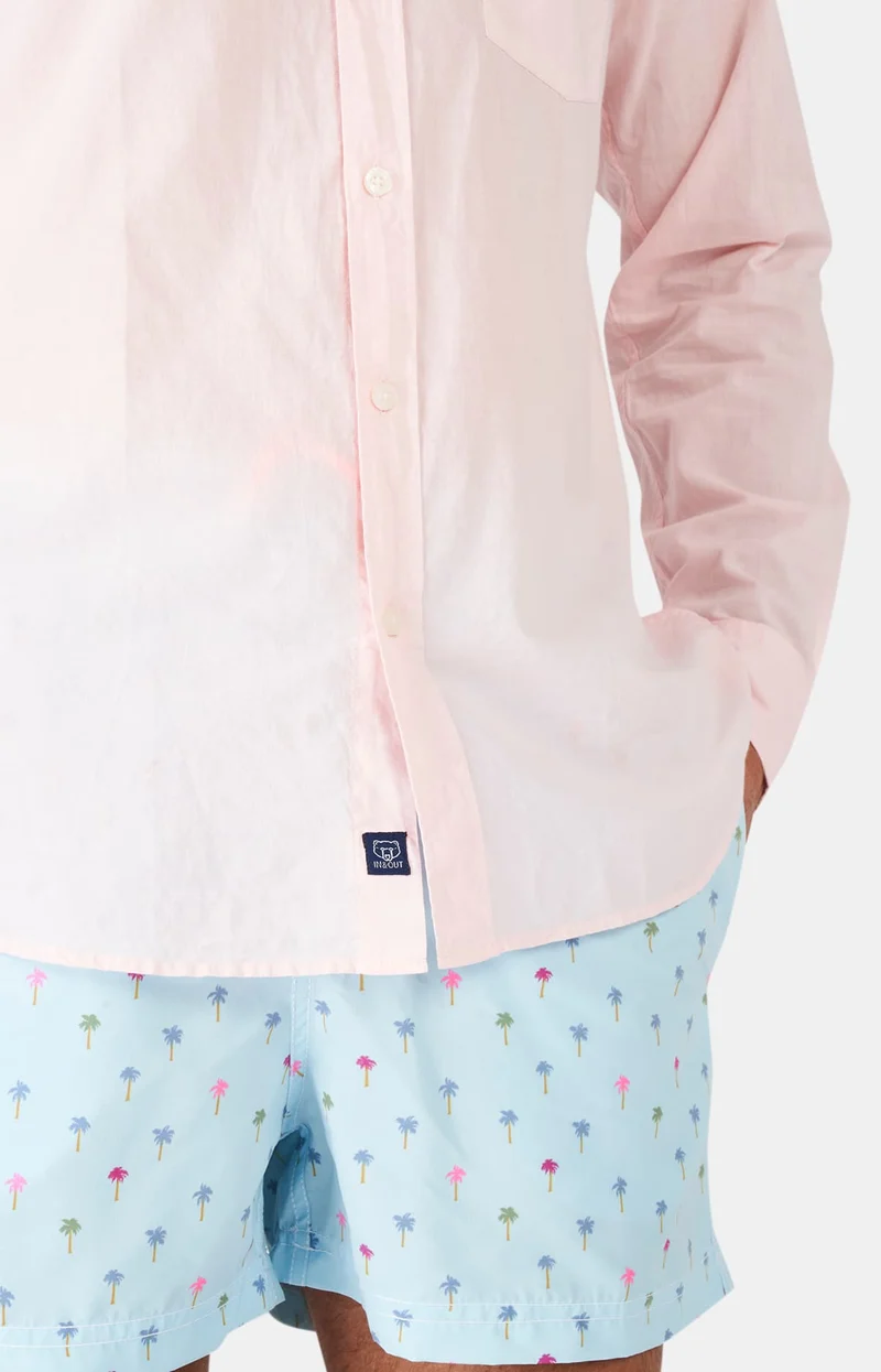 Chemise manches longues - Voile de coton Rose