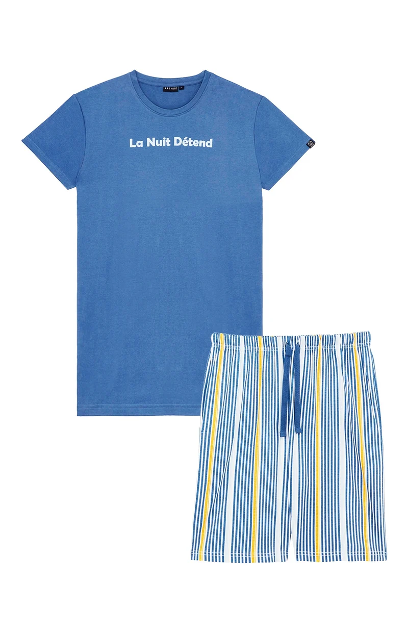 Pyjashort en jersey de coton léger - La Nuit Détend