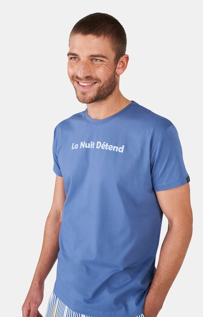 Pyjashort en jersey de coton léger - La Nuit Détend