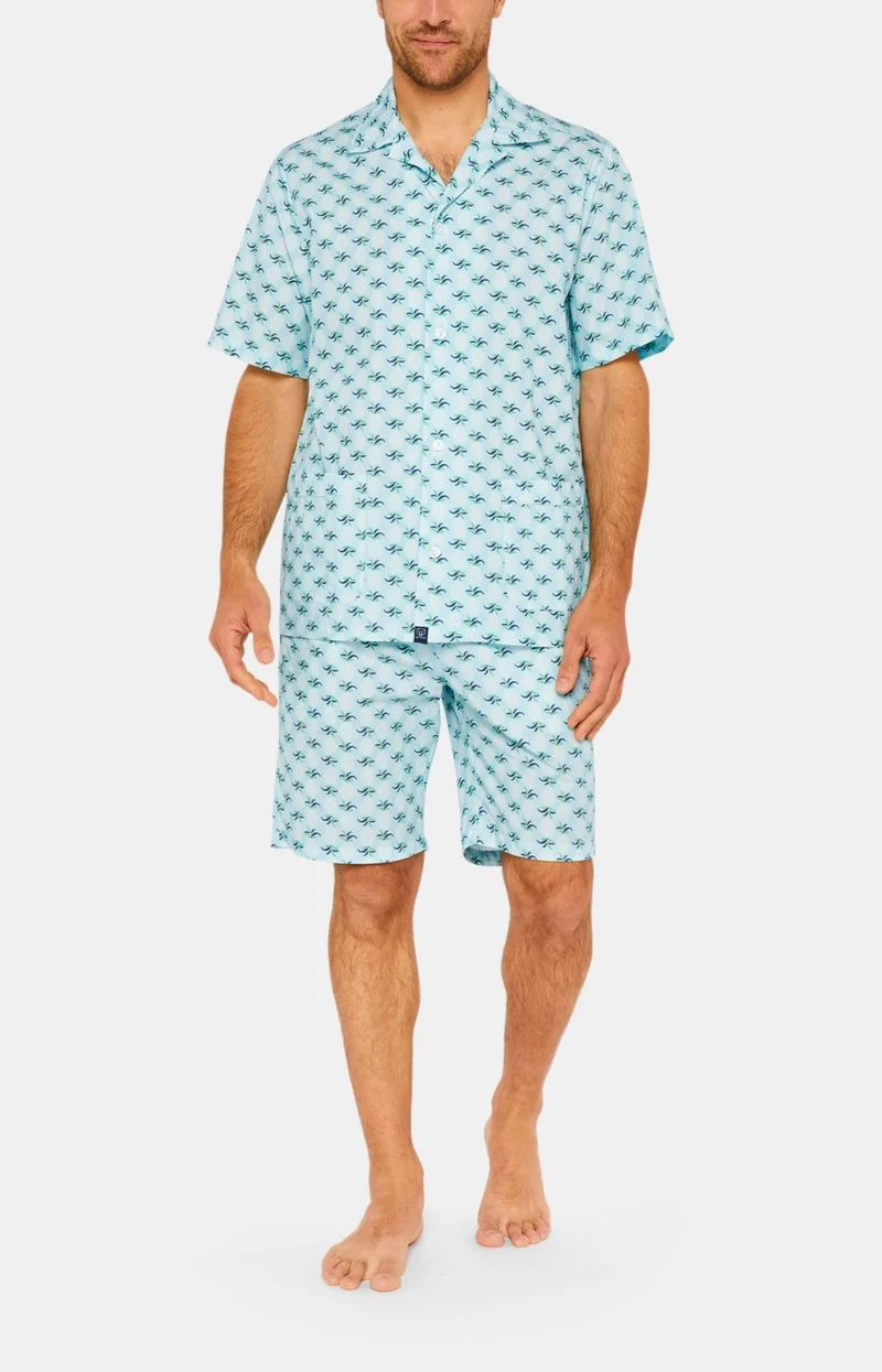 Pyjama court boutonné - Ananas