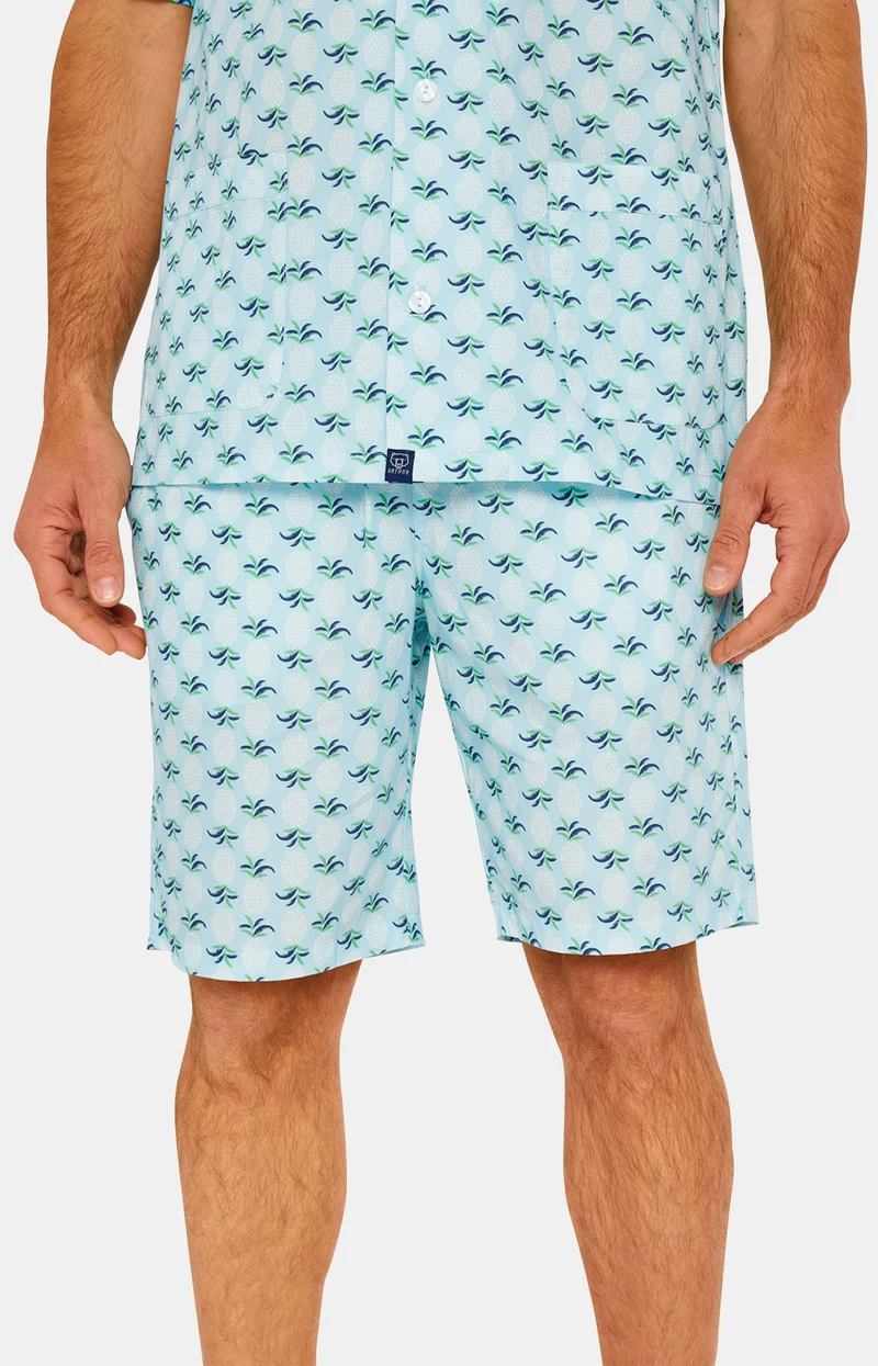 Pyjama court boutonné - Ananas