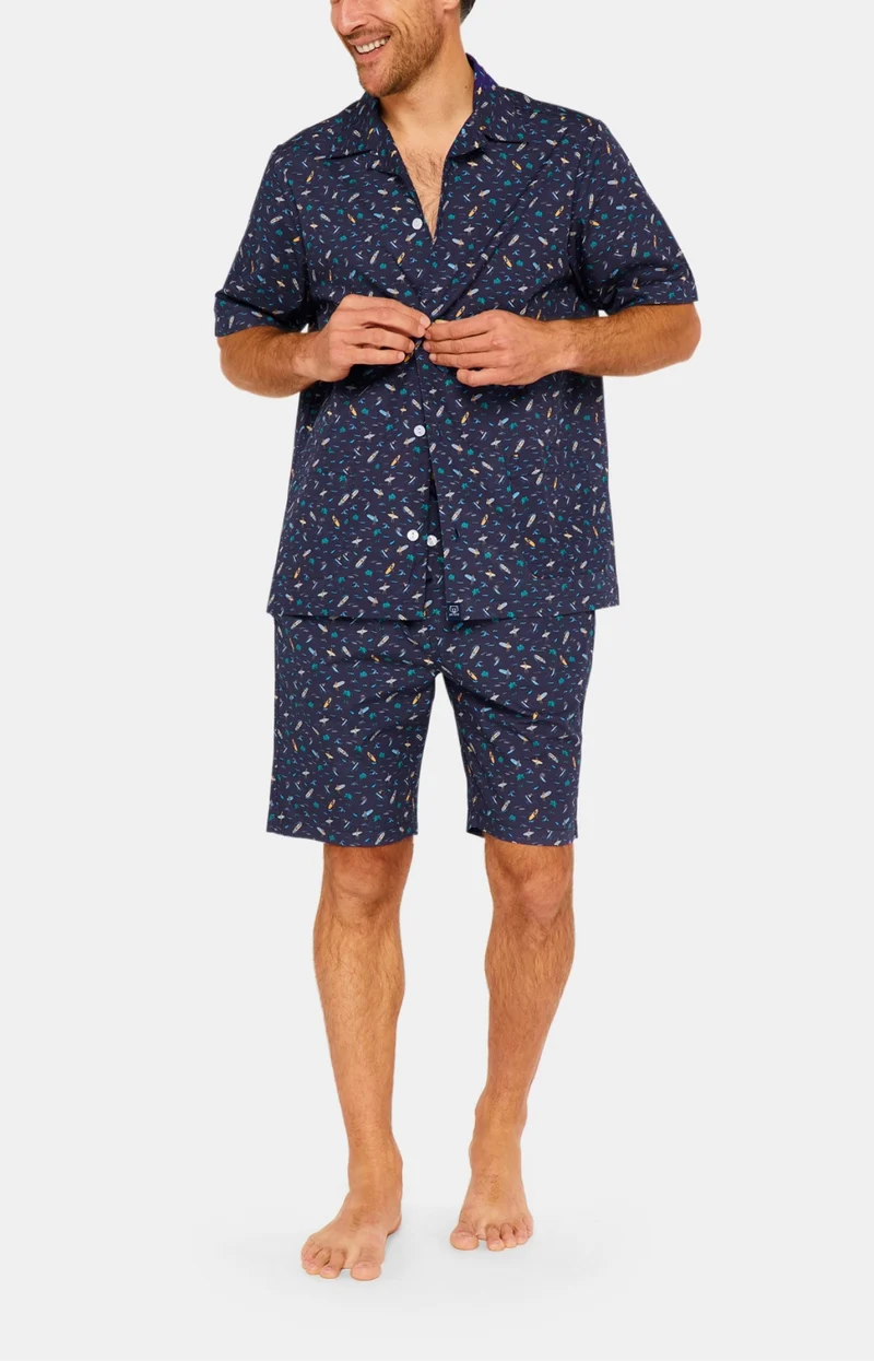 Pyjama court boutonné - California