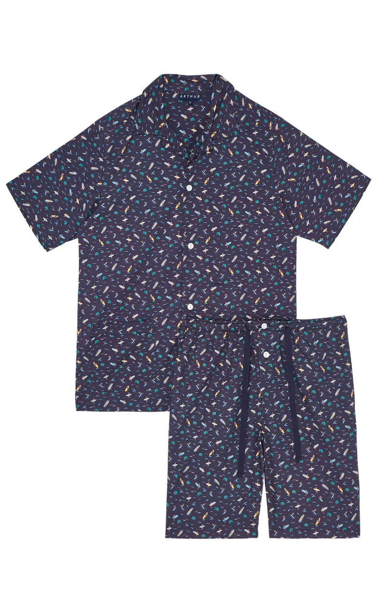 Pyjama court boutonné - California