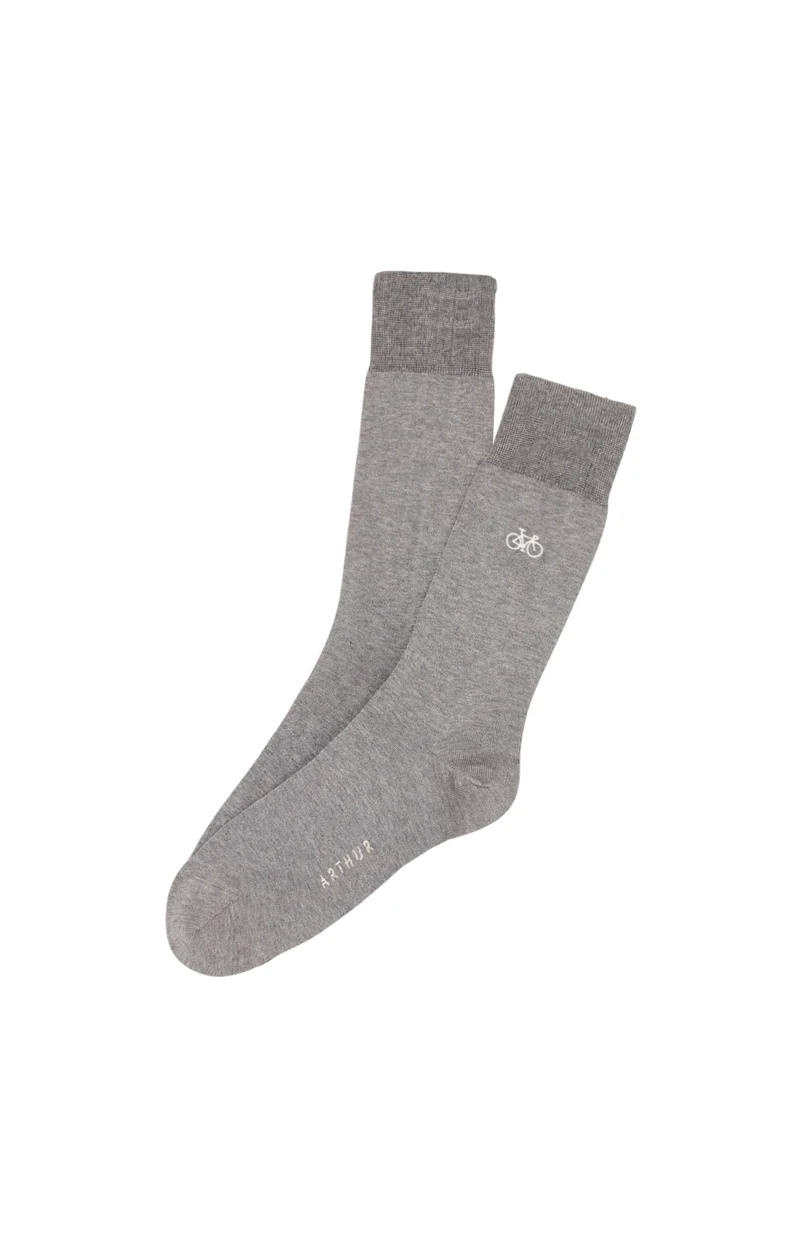 Chaussettes en fil d'écosse brodées - Vélo