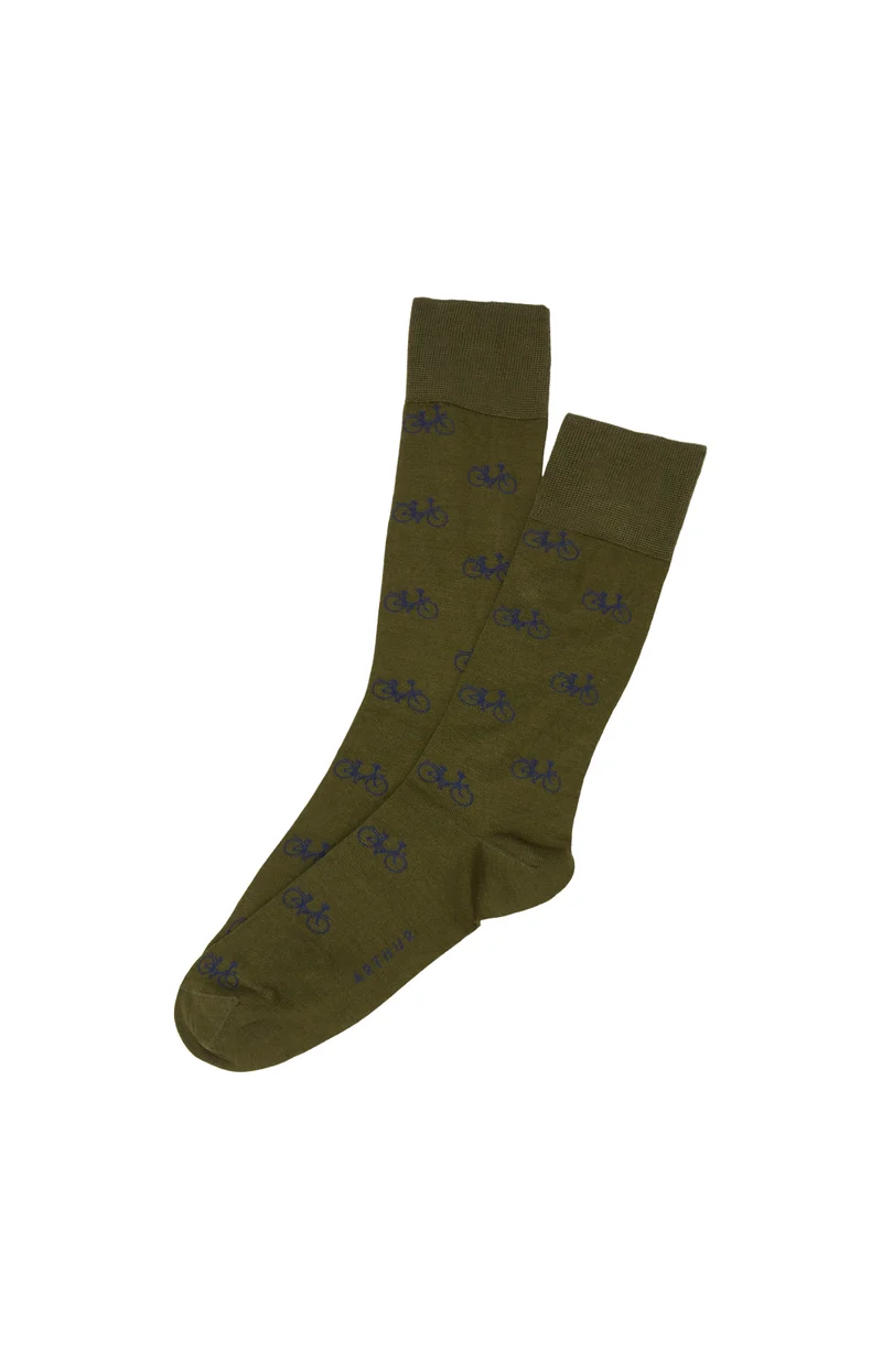 Chaussettes en fil d'écosse - Vélo Kaki