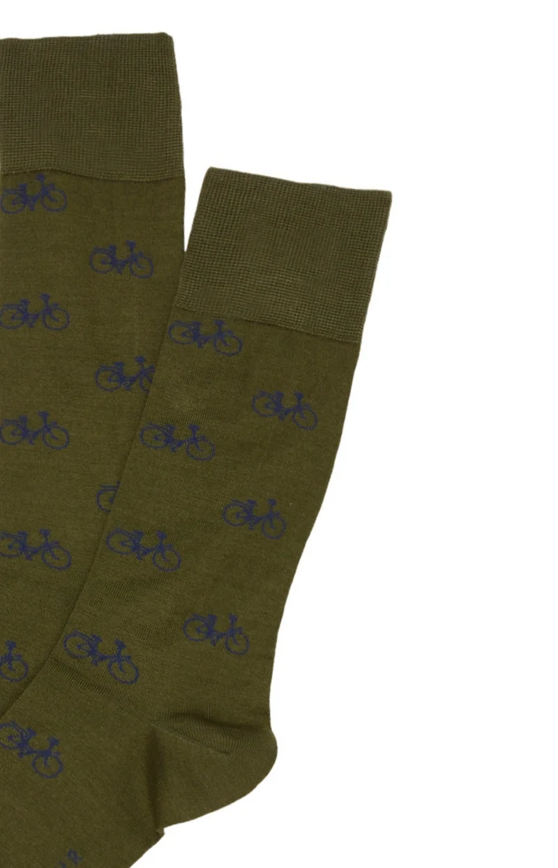 Chaussettes en fil d'écosse - Vélo Kaki