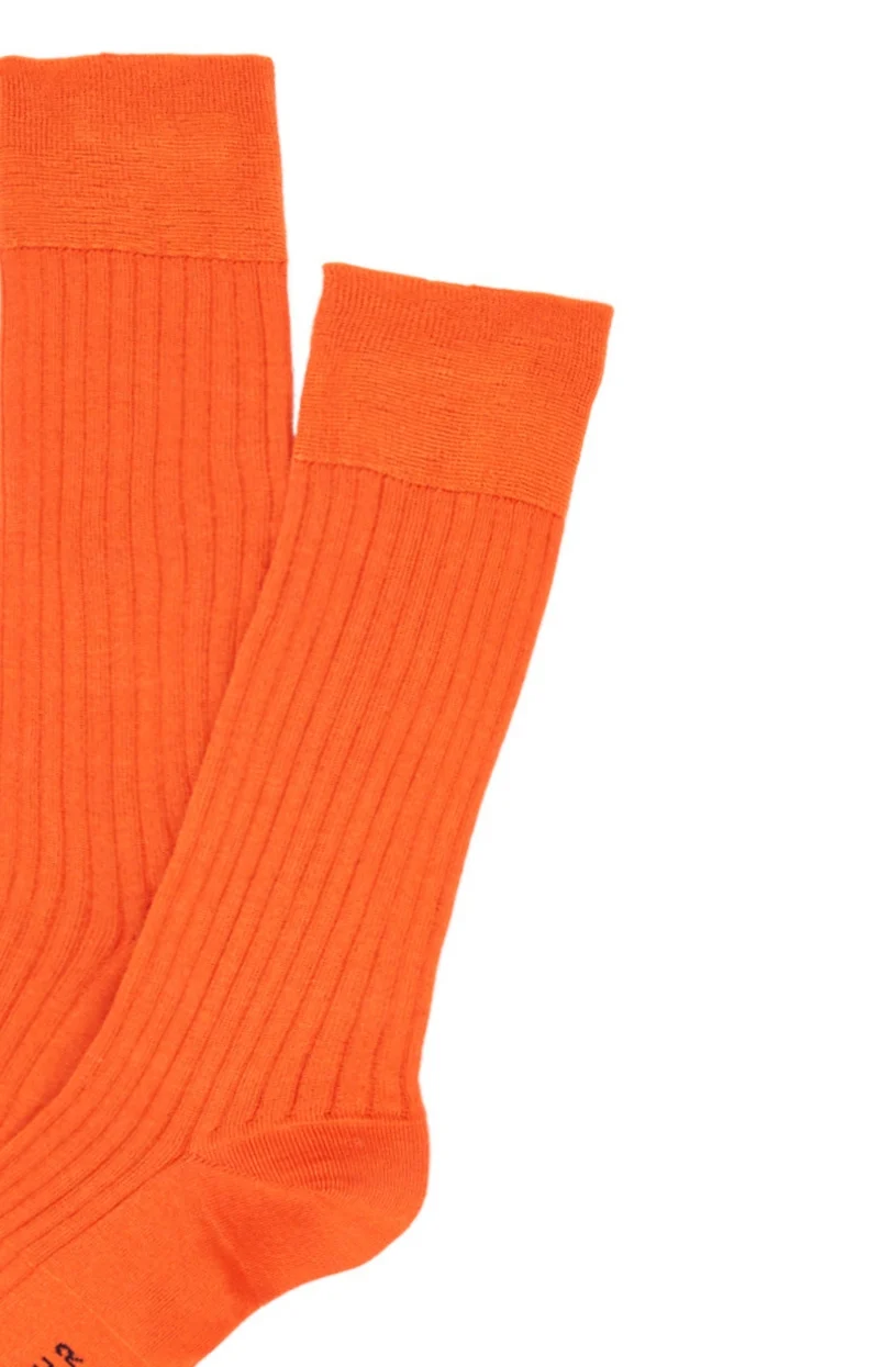 Chaussettes en fil d'écosse - Orange