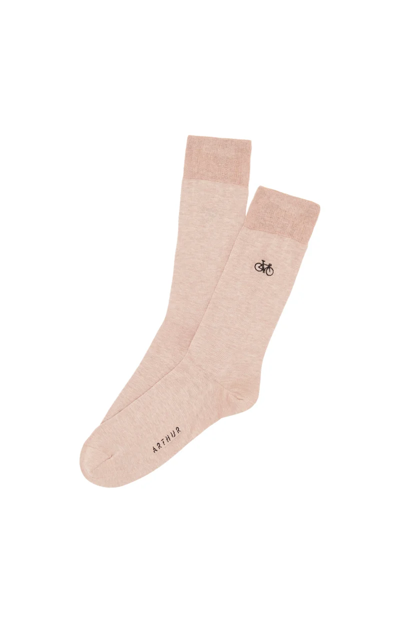 Chaussettes en fil d'écosse brodées - Vélo